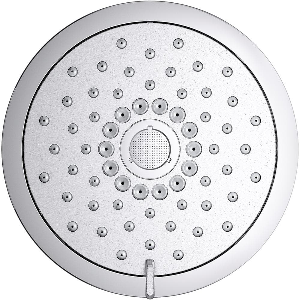 Polished Chrome Multifunction Wall Mounted Showerhead with Pulse