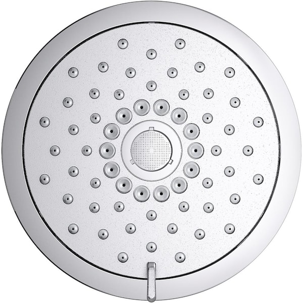 KOHLER Forte 1-Spray Pattern 5.5 in. Single Wall Mount Fixed Shower Head in  Vibrant Brushed Nickel R10282-G-BN - The Home Depot