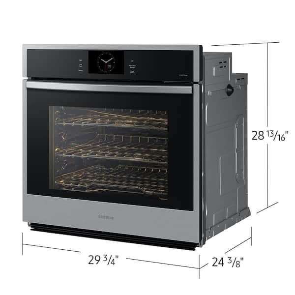 samsung 30 in single electric wall oven in stainless steel