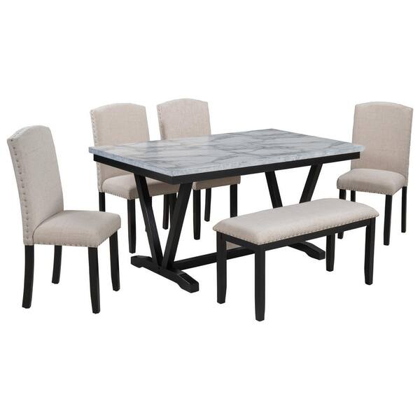 furniture village marble dining table and chairs