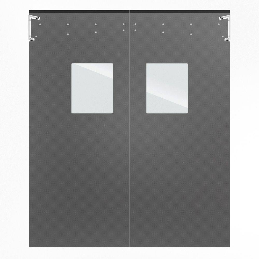 Optima 1/4 in. x 60 in. x 84 in. Single-Ply Light Gray Impact Door