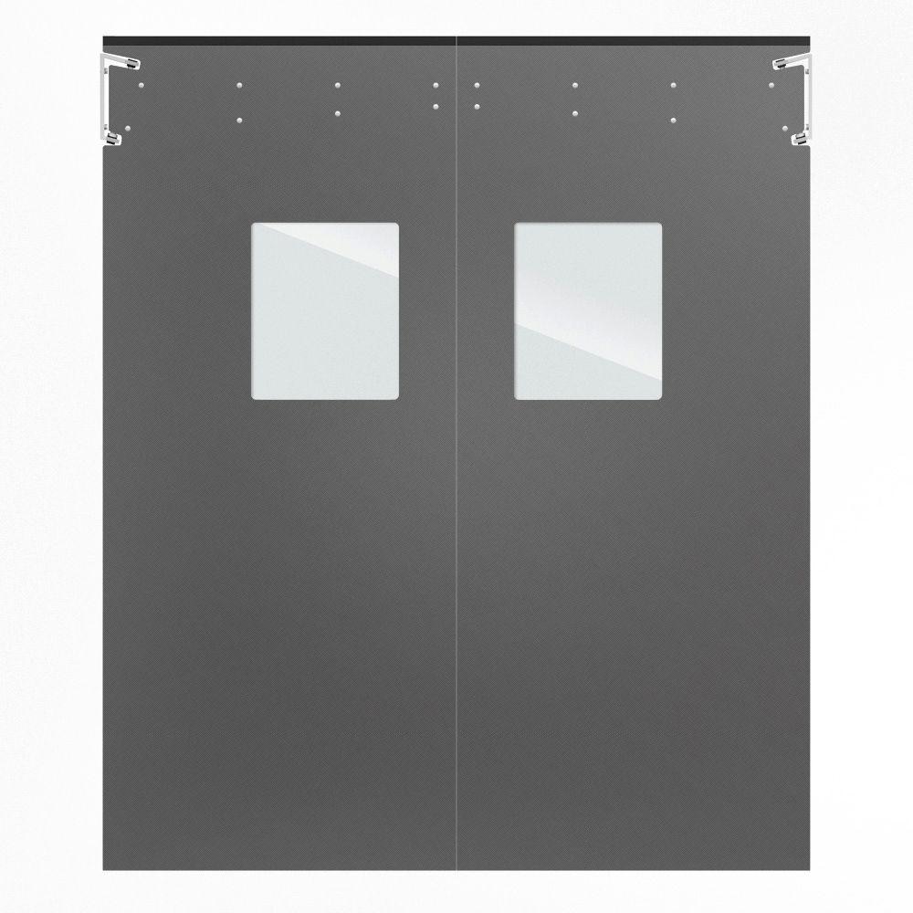 Optima 1/4 in. x 60 in. x 96 in. Single-Ply Light Gray Impact Door