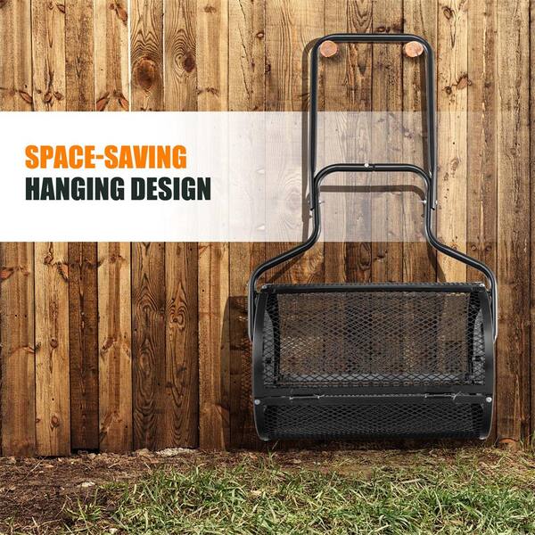 Costway 2.7 cu. ft. Metal Peat Moss Handheld Spreader Compost