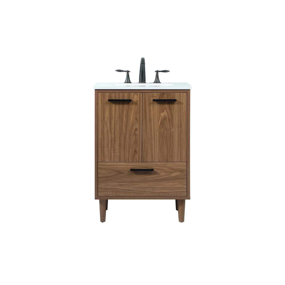 Simply Living 24 In W X 19 In D X 34 In H Bath Vanity In Walnut   Bathroom Vanities With Tops Sl141072wb 64 1000 