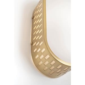 Phoebe 4.5 in. 2-Light Aged Brass Flush Mount with Opal Matte Shade