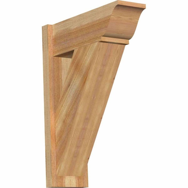Ekena Millwork 8 in. x 30 in. x 22 in. Traditional Rough Sawn Western Red Cedar Outlooker