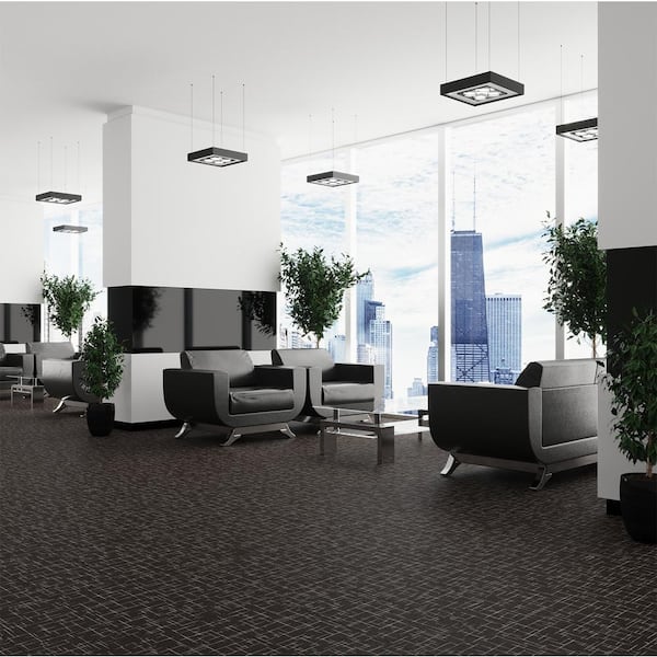 FabCore Bronze Deco 28 MIL x 12 in. W x 24 in. L Glue Down Waterproof Vinyl Tile Flooring (36 sqft/case)