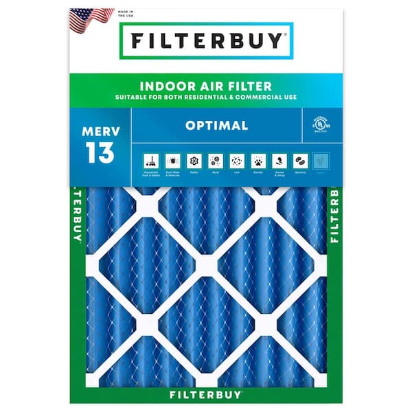 10 in. x 15 in. x 4 in. MERV 13 (FPR 10) Health Defense Pleated HVAC AC Furnace Air Filters Replacement (1-Pack)