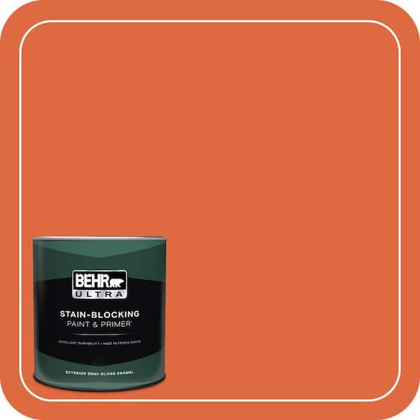 BEHR ULTRA 1 qt. #P200-7 Bonfire Night Semi-Gloss Enamel Exterior Paint & Primer