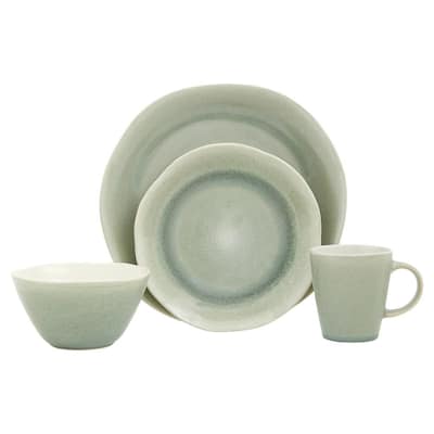 BAUM Rustic White 12 Piece Dinnerware Melamine Set RUS12W - The Home Depot