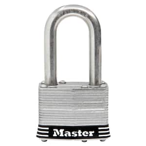 Stainless Steel Outdoor Padlock with Key, 1-3/4 in. Wide, 1-1/2 in. Shackle