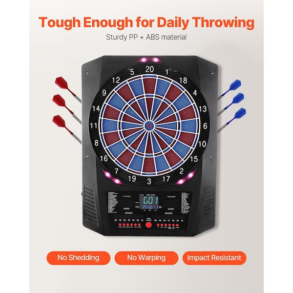 SKYSHALO Electronic Dart Board, 13.5 in. Target 45-Games and 474
