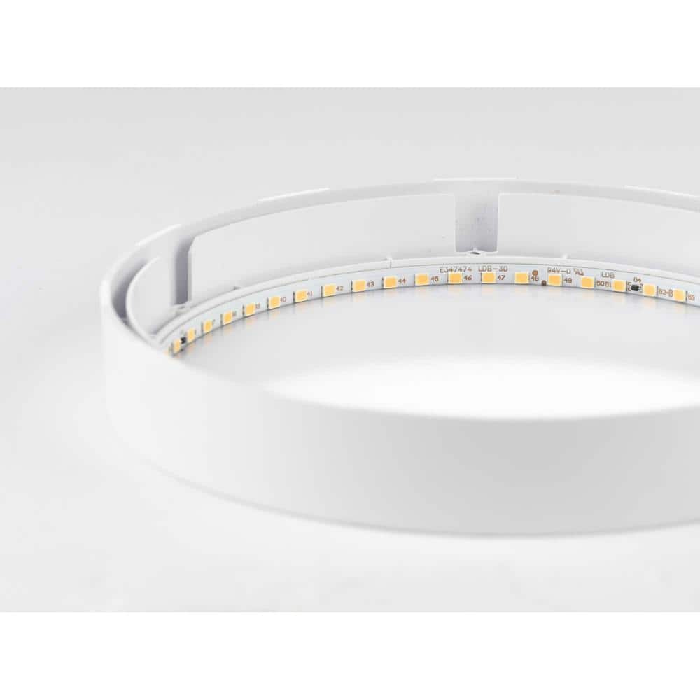 7-Inch White Glass LED Surface Mount Light