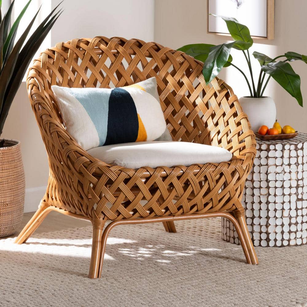 Rattan accent chair discount