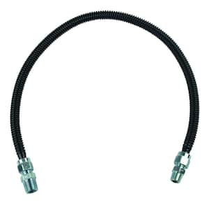 ProCoat 1/2 in. MIP x 3/8 in. MIP x 30 in. Black Coated Stainless Steel Gas Connector 1/2 in. O.D. (77,100 BTU)