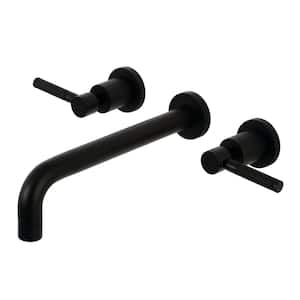 Concord 2-Handle Wall Mount Roman Tub Faucet in Black