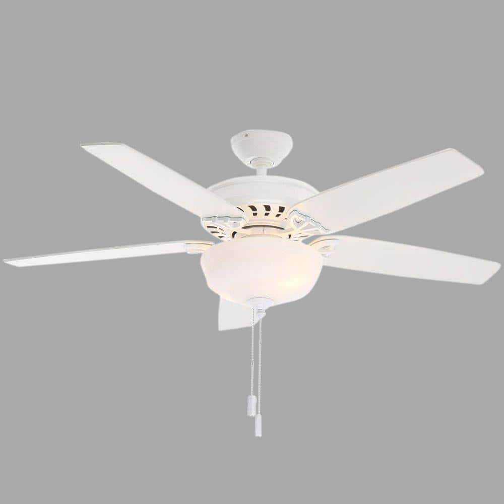 Casablanca Concentra Gallery 54 In Indoor Snow White Ceiling Fan With Light 54022 The Home Depot