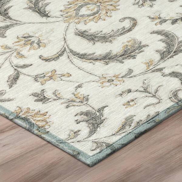 Chantille Machine Washable Indoor/Outdoor Abstract ACN3078 Ivory 2 ft. x 7 ft. Runner Rug