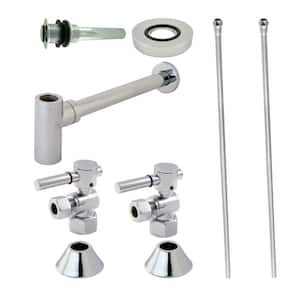 Trimscape Modern Plumbing Sink Trim Kit 1-1/4 in. Brass with Bottle Trap and Drain in Chrome