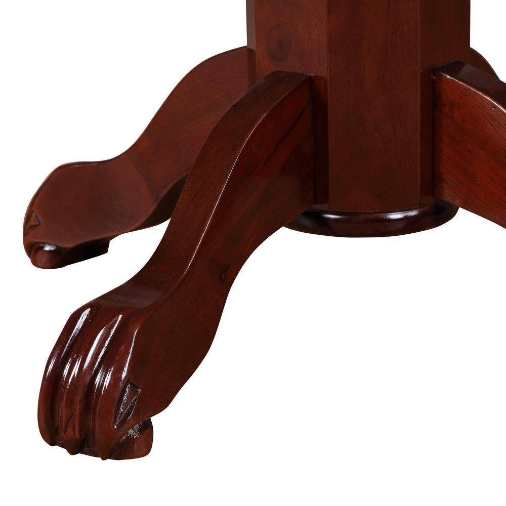 Elegant Round English Tudor Wood Pub Table, 42-Inch