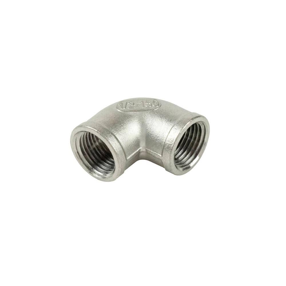 Everbilt 1/2 in. FIP 90-Degree Elbow Fitting, Stainless Steel 860530 - The  Home Depot