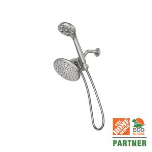 HydroRoller Massage 3-Spray 7.5 in. Dual Handheld Shower Head with Body Spray in Spot Resist Brushed Nickel