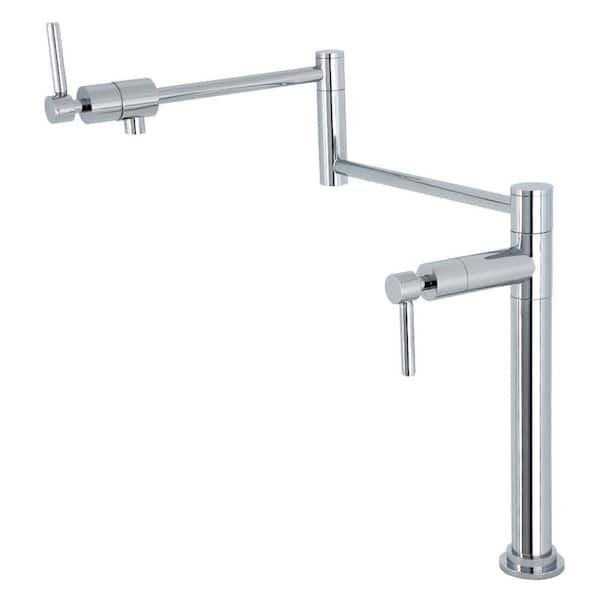 Kingston Brass Concord Deck Mount Pot Filler Faucet in Polished Chrome