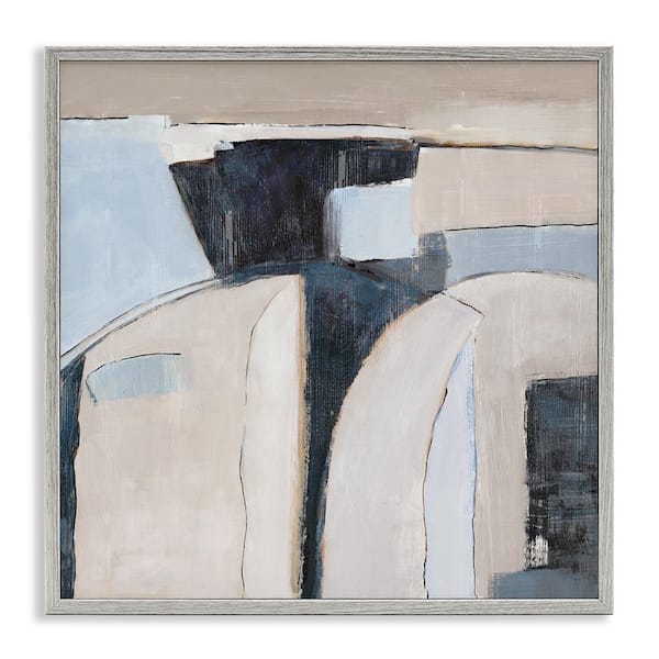 Stupell Industries Southwestern Beige & Grey by Jacob Q Gray Framed Abstract Giclee Art Print 24 in. x 24 in.