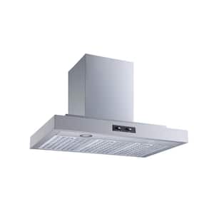 30 in. Convertible Wall Mount Range Hood in Stainless Steel with Hybrid Baffle Filters and LED Lights