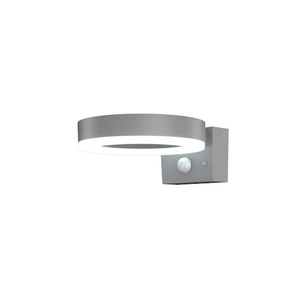 Mediterraneo Elina Stainless Steel LED Solar Outdoor Wall Cylinder Light