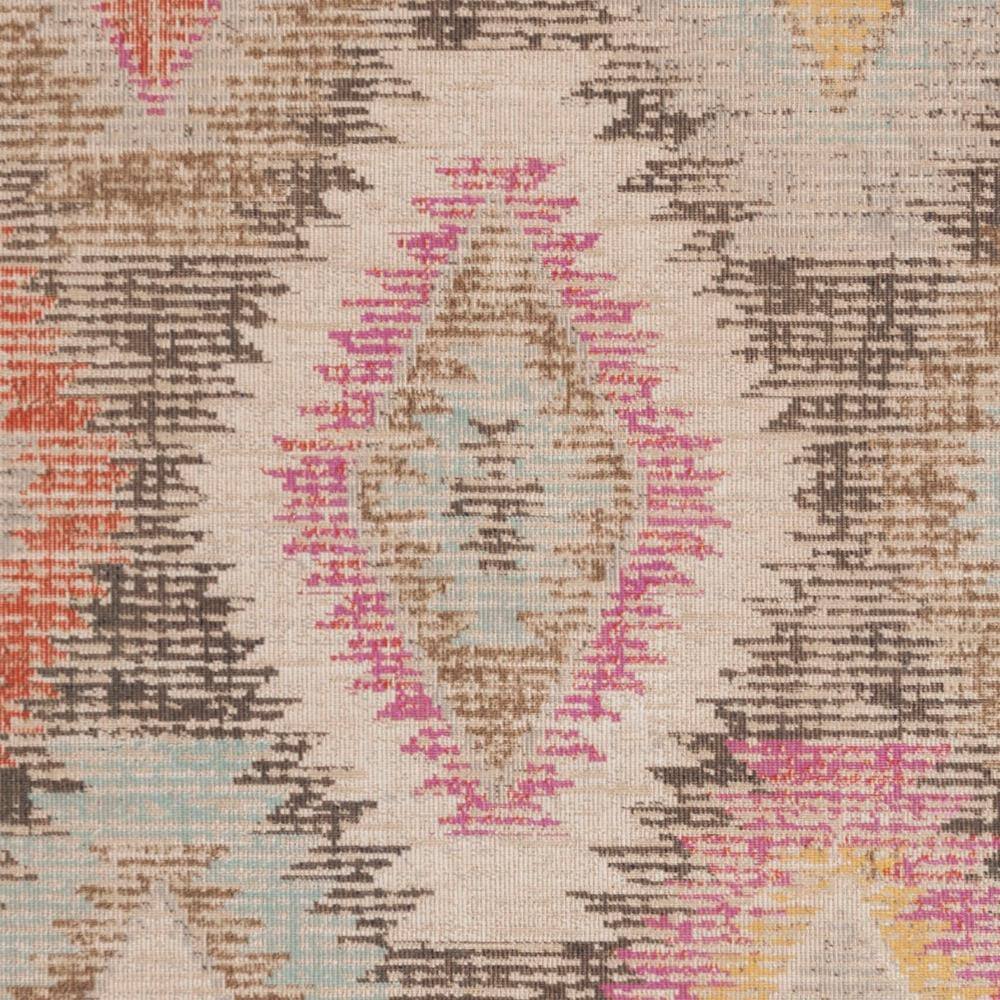 Gray Multi 3' x 5' Reversible Synthetic Area Rug
