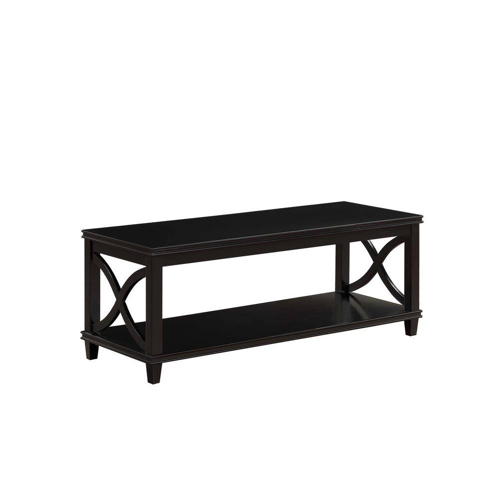 Convenience Concepts Florence 47 in. Black Standard Rectangle Wood ...