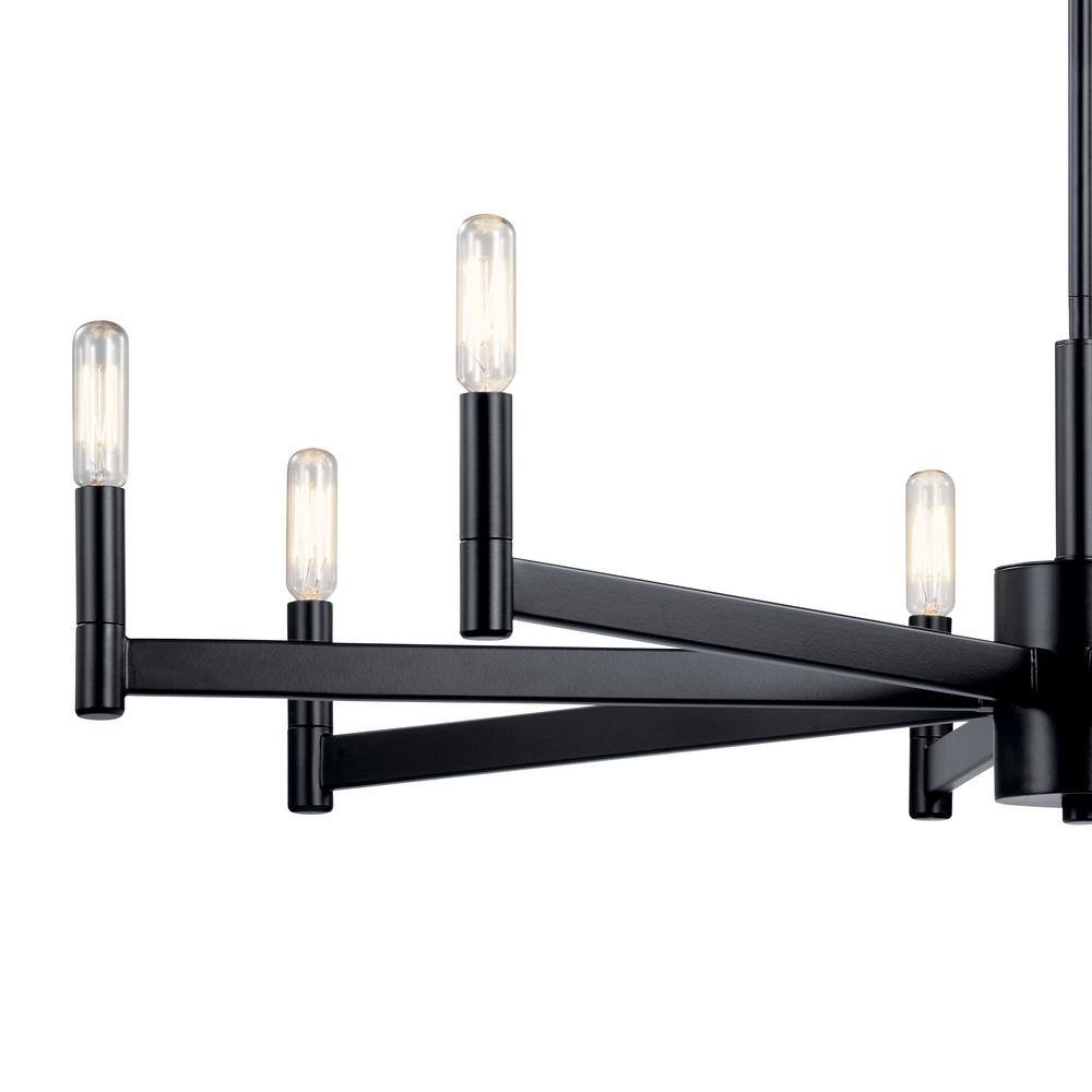 Modern 35.5" Black 8-Light Ambient Chandelier
