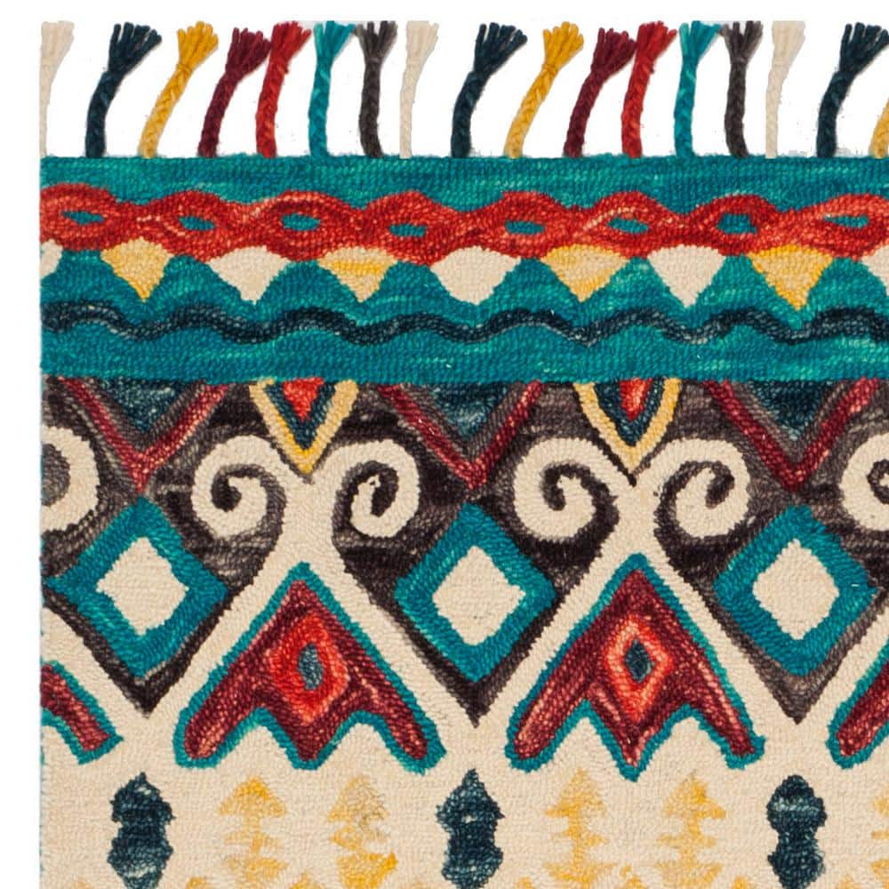 Aspen 6' x 9' Blue Wool Tufted Reversible Area Rug