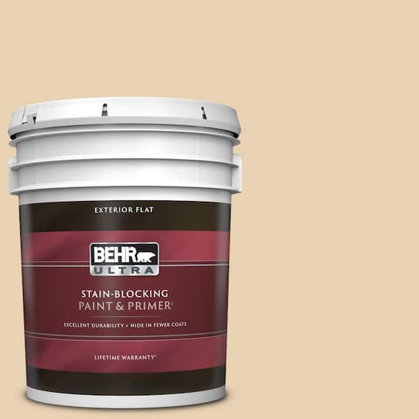 BEHR ULTRA 5 gal. #S300-2 Powdered Gold Flat Exterior Paint & Primer