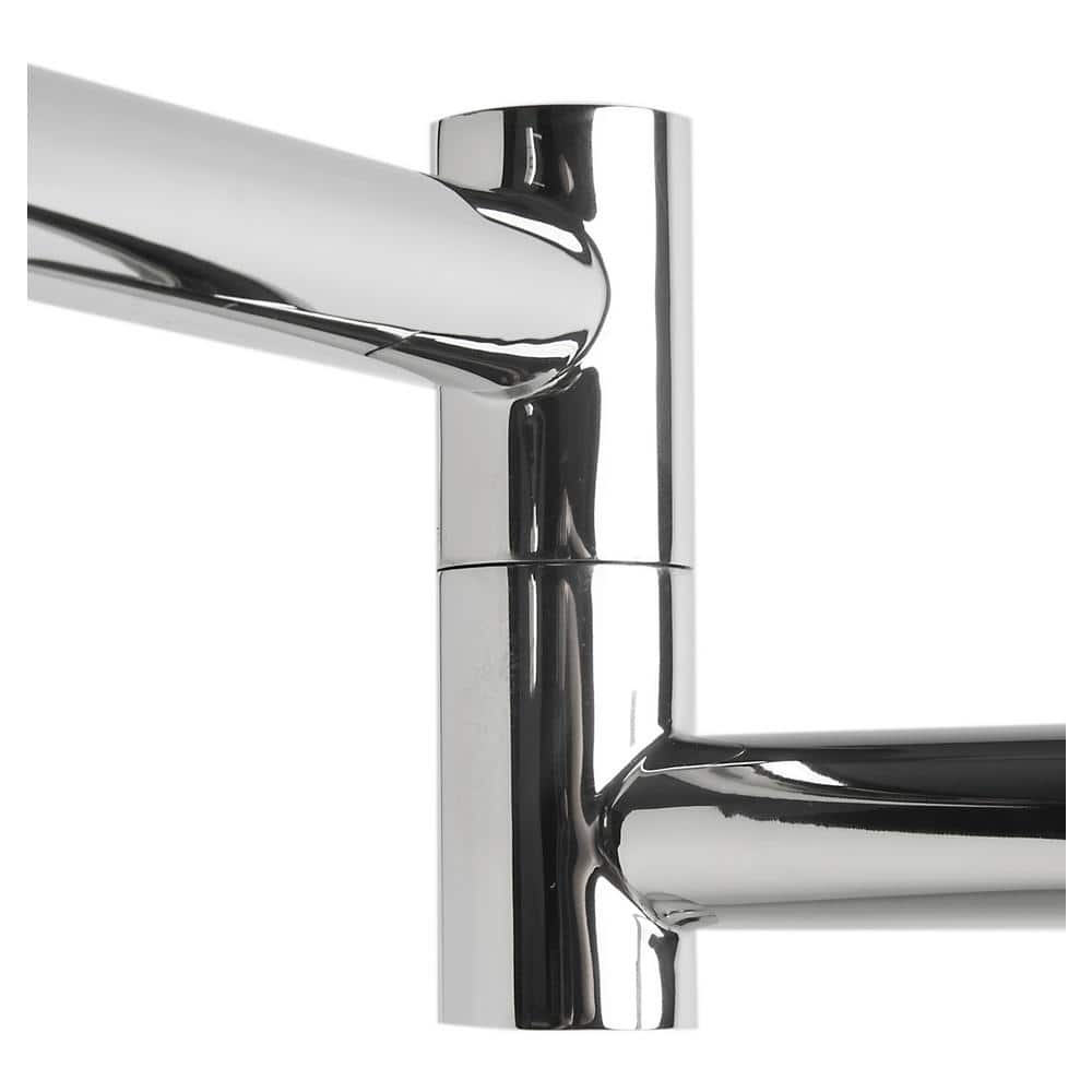 Polished Stainless Steel Retractable Pot Filler Faucet