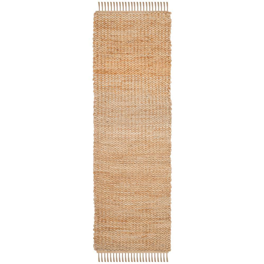 Natural Jute Hand-Woven 2'6" x 6' Runner Rug
