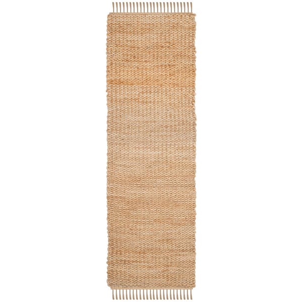SAFAVIEH Natural Fiber Beige 3 ft. x 6 ft. Solid Runner Rug