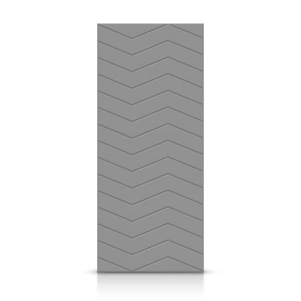 CALHOME 24 in. x 80 in. Hollow Core Light Gray Painted Composite MDF Interior Door Slab