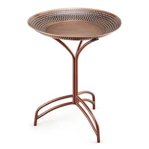 20 in. Copper Tranquility Birdbath with Collapsible Stand