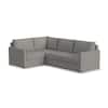 FLEXSTEEL Flex 133 in. W Straight Arm 6 PC Polyester Performance Fabric  Modular Sectional Sofa in Pebble Dark Gray 90226NSEC31302 - The Home Depot