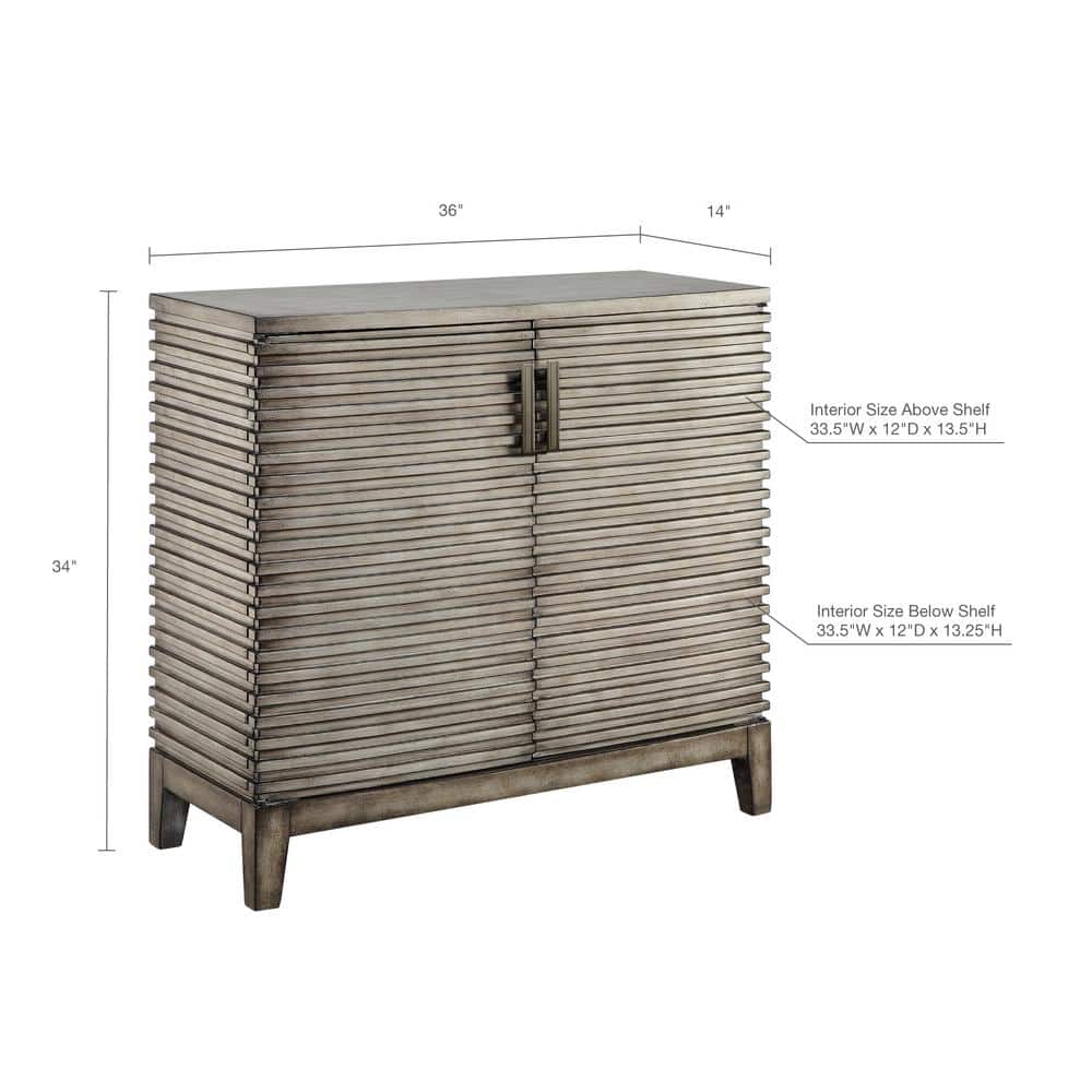 West Ridge 36" Distressed Gray Wood Accent Chest