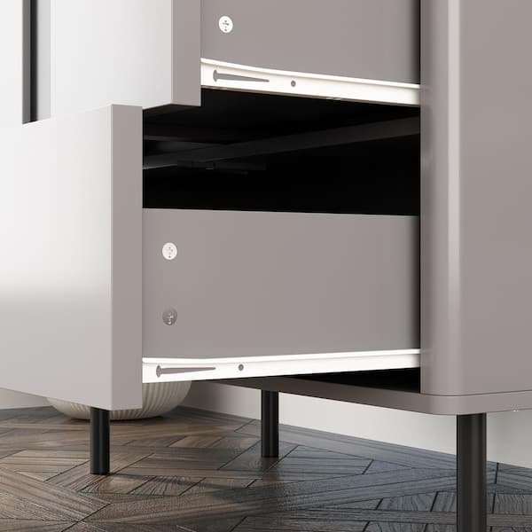 Masterpiece　FIFTYFIVE DSL FUFU&GAGA Gray 5 Drawers 31.5 in. Rectangle Wooden Chest of