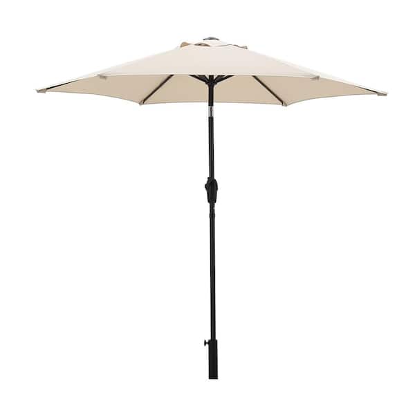 Cesicia Outdoor 7.5 ft. Steel Market Patio Umbrella in Beige