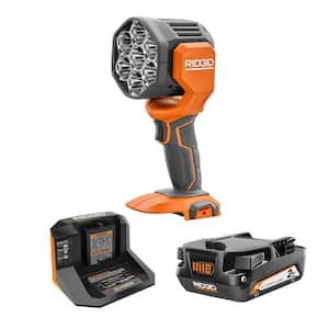 18V Cordless LED Spotlight Kit with 2.0 Ah Battery and Charger