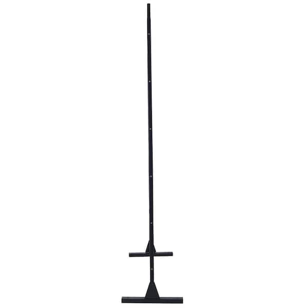 ロッド 4 ft. x 6.3 ft. Black Steel Outdoor Privacy Screen