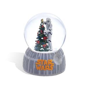 5 in. Musical Glass Water Globe with Stormtrooper and Christmas Tree