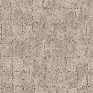 Posh Patterns Unique Gray 37 oz. Polyester Pattern Installed Carpet