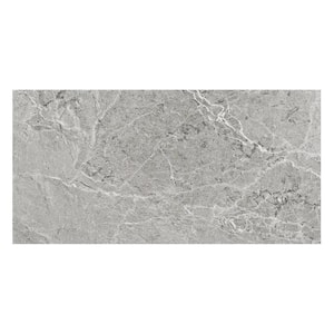 LithoTech Silver Gray 11.81 in. x 23.61 in. Matte Porcelain Floor and Wall Tile (17.43 sq. ft./Case)