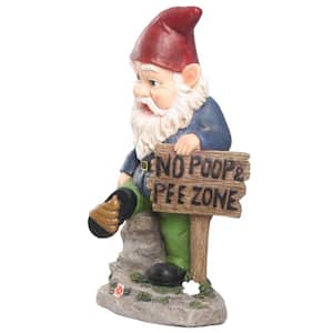 Evergreen 24 in. H Bumble Bee Gnome Garden Statuary 84G3393 - The Home Depot